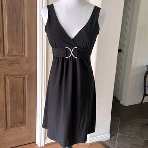 Womens Taboo Vintage 90s Black Dress LBD Stretch Rhinestone USA Medium Stretch